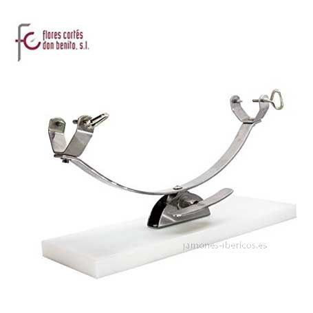 Jamonero Fibra Blanca Inox Balancín
