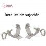 detalles de sujecion Jamonero Fibra Blanca Inox Balancín