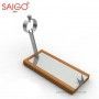 Jamonero Plegable Inox con Base de Bambú de SAIGO