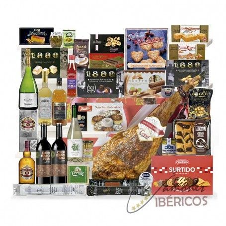 Lote de Navidad con jamón de cebo ibérico Copa