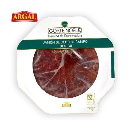 Plato de jamon de cebo de campo Argal loncheado
