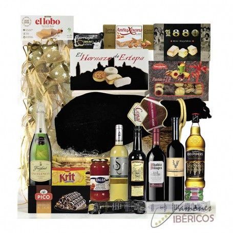 Baul de navidad con paleta serrana para las Navidades