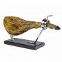 Jamonero giratorio negro con jamón