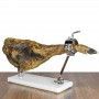 Jamonero plegable de fibra blanca con jamón